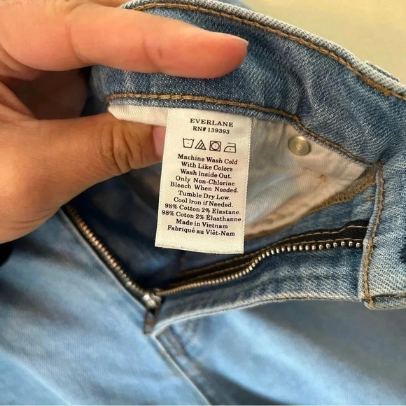 Everlane High Rise Skinny Ankle Jeans 28 Light Wash - Picture 5 of 6
